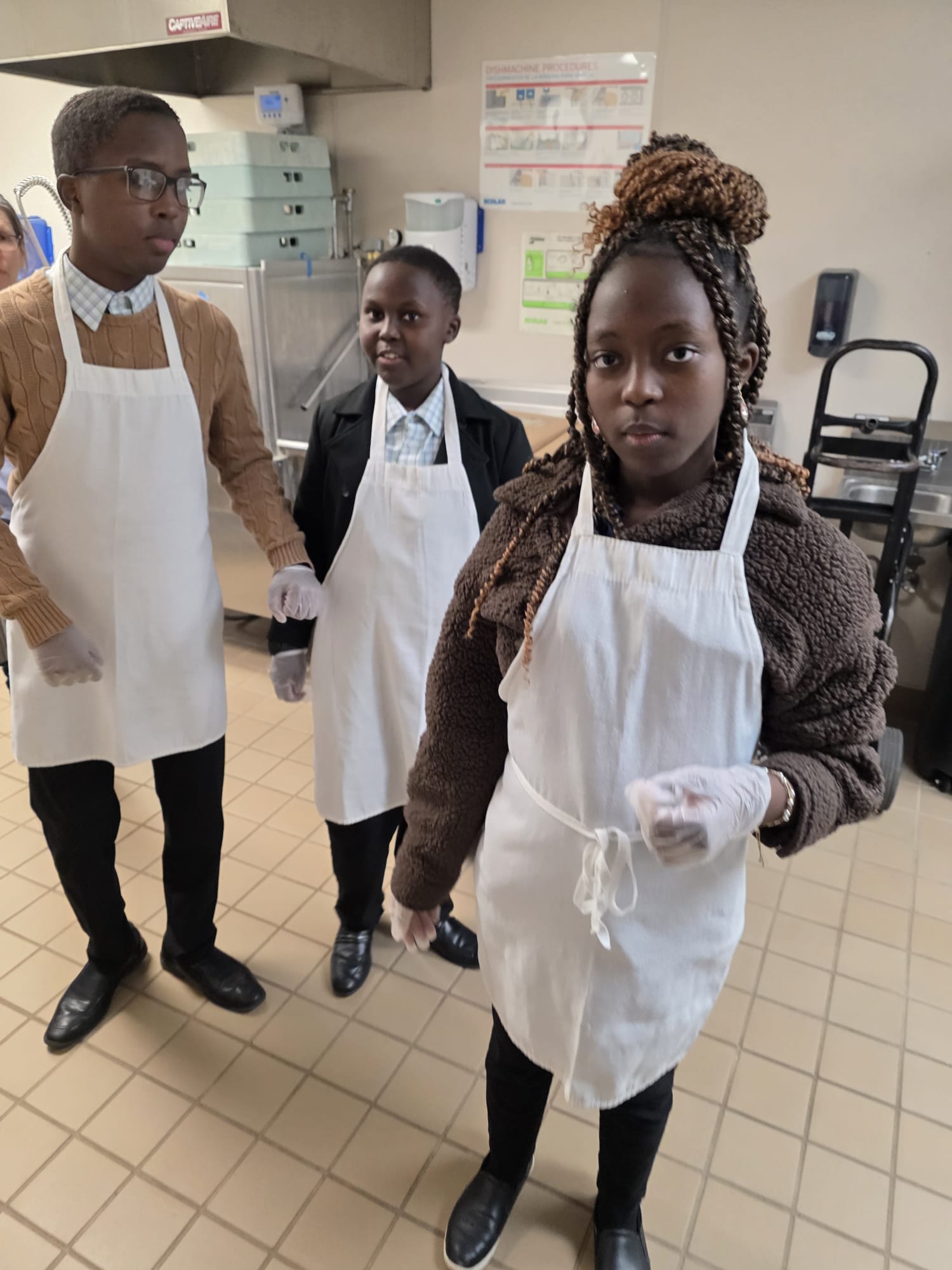 Students receiving new devices